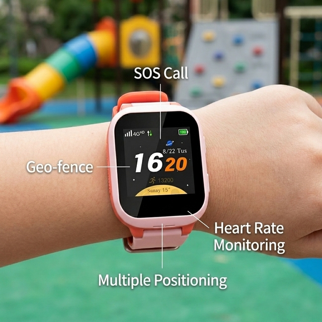 HW03 4G LTE Smart Student Watch GPS Tracker with SOS Emergency Call NFC Campus Card IP68 Waterproof for Kids Safety