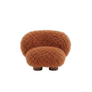 Fauteuil lounge modulaire HDC en fausse fourrure, fauteuil design Bou, fauteuil d'appoint de luxe en peau de mouton pour salon, bar et mobilier de club - Product Image 4