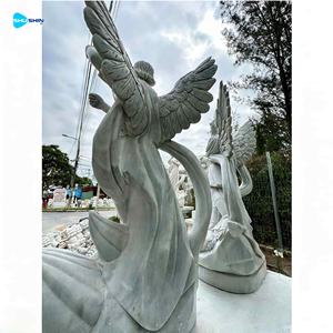 รูปปั้นพระมหากษัตริย์มิคาเอล ทำจากหินธรรมชาติ รูปทรงโค้ง สีขาว แกะสลักด้วยมือ ผิวขัดเงา ทนทาน ทันสมัย เหมาะสำหรับตั้งนอกอาคาร - Product Image 6