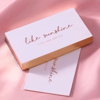 Cartes de visite en papier coton rose haut de gamme, impression typographique, gaufrage à chaud doré, bords dorés, dégradé créatif, cartes de vœux de remerciement