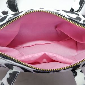 Canvas <b>Mini</b> <b>Tote</b> <b>Bag</b> Custom Portable Travel Sling Shoulder Crossbody <b>Bag</b> Removable Strap Zipper Women Cow Print Summer Autumn - Product Image 3