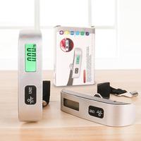 Balances à bagages électroniques numériques Balance à bagages portable de 50kg/110lb avec sac de voyage à poignée Balance suspendue à affichage LCD