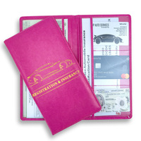 Fermeture magnétique personnalisée en cuir PU pour documents d'immatriculation de véhicule dossier de paperasse automatique pochettes de voiture titulaire d'assurance