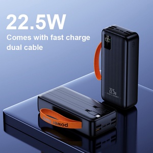 Station d'alimentation haute capacité 4 ports USB Type-C 30000 mAh avec chargeur PD22.5W, charge rapide, écran LED pour utilisation en extérieur - Product Image 3