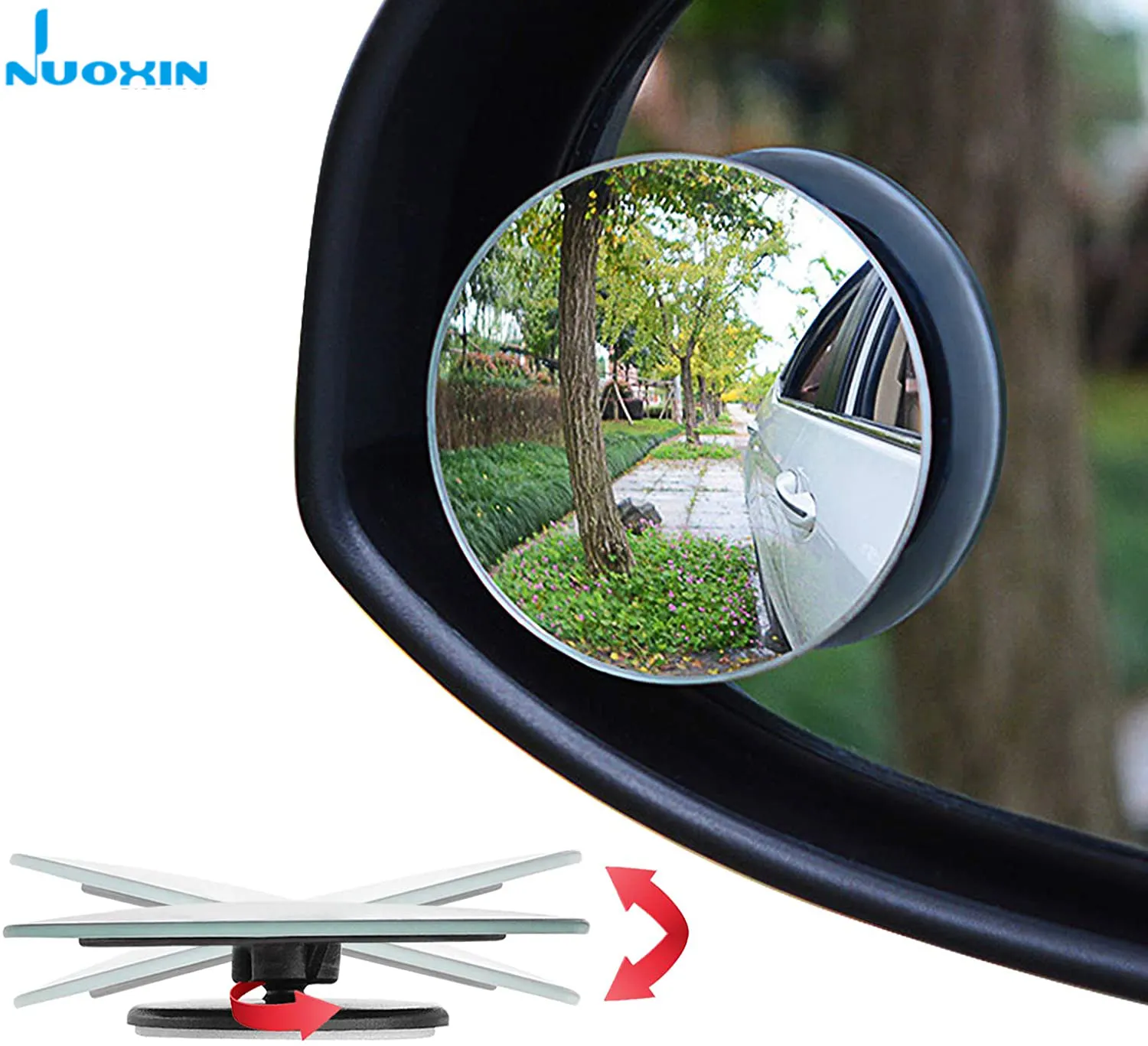 Factory Wholesale A Pair Of Small Round Mirrors 360 Degree Super Clear Blind Spot Mirror for Cars