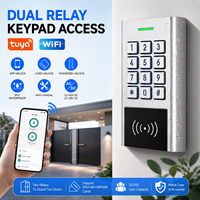 Clavier de contrôle d'accès autonome Tuya WIFI étanche à double relais IP67 pour extérieur, ouvre-porte, lecteur de carte de proximité RFID