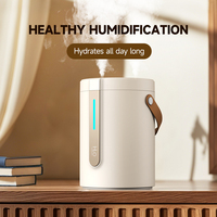 Humidificateur à brume froide silencieux avec affichage numérique, 2,5 L, ultrasonique, pour table, bureau, maison, avec veilleuse