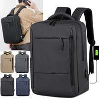 Tas Ransel Laptop Bisnis 15.6 Inch Grosir dengan Port Pengisian Daya USB, Kompartemen Laptop Tahan Air untuk Perjalanan Kantor