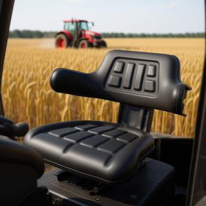 Siège de tracteur noir avec dossier D0100HEXCMG, pièces de machines agricoles - Product Image 2