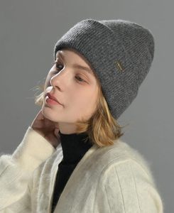 Bonnet d'hiver 100% <span class=keywords><strong>laine</strong></span> mérinos jacquard côtelé pour femmes et hommes, doux, chaud, double couche, style slouchy, Y2K, importé - Product Image 3