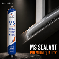 Sealant Polimer MS Putih 590ml Tahan Air Anti Jamur Perekat Hibrida untuk Penyegelan Sambungan Kamar Mandi Dapur Shower