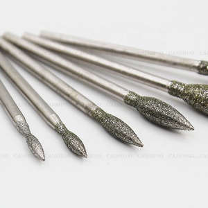 Diamètre de la tige 2.35 MM 3/32 pouces 3MM 1/8 pouces forme de flamme diamant polissage meulage fraises outils de sculpture pour bijoux - Product Image 5