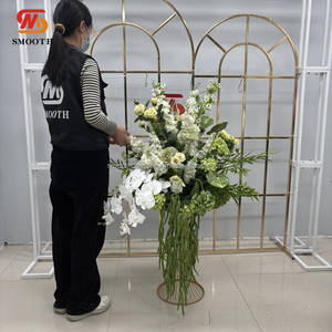 SMOOTH <b>Luxury</b> Greenery White <b>Silk</b> Artificial <b>Flower</b> Balls <b>Arrangement</b> Wedding Table Centerpieces Ball For Party - Product Image 6