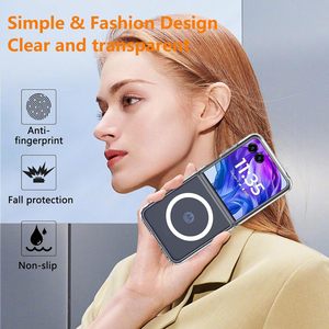 Custodia Protettiva Pieghevole Trasparente Magnetica Anti-Caduta con Airbag per Motorola Razr70 Ultra Razr60 - Product Image 5
