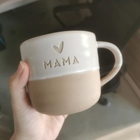 MSH OEM ODM Marque Privée Tasse en Céramique Bicolore 400ml 13.5oz avec Logo Personnalisé en Grès pour Restaurant Hôtel Fourniture en Gros Cadeau