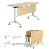 Table de bureau en bois multifonctionnelle réglable et pliable avec roulettes, bureau debout extensible et pivotant pour usage commercial