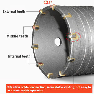 Tuyau d'eau mural Climatiseur Trou Alésoir à béton Marteau électrique Ouvreur mural Marteau Tct Core <span class=keywords><strong>Foret</strong></span> Scie cloche pour maçonnerie - Product Image 5