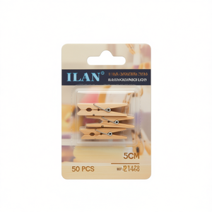 Mollette in legno ILAN da 2,5 cm, 50 pezzi, per lavanderia e artigianato - Product Image 2