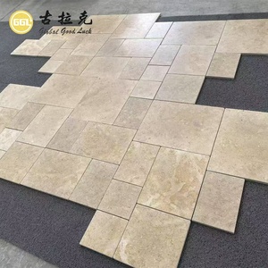 Baldosas de Piedra Caliza Beige Premium con Patrón Francés, Adoquines de Piedra Natural para Paisajismo, Borde de Piscina, Patio y Camino - Product Image 4