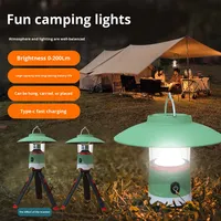 Lanterne de travail solaire d'urgence étanche IP65 pour jardin, lampe de poche LED suspendue rechargeable au lithium-ion