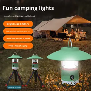 Linterna <span class=keywords><strong>Solar</strong></span> de Emergencia, Impermeable, Potente, Luz de Trabajo, Lámpara LED Recargable, Lámparas de Camping Colgantes - Product Image 2