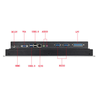 PC industriel 15,6 pouces avec écran tactile capacitif projectif 10 points, indice de protection IP65, processeur Celeron J4125, Windows 10 préinstallé