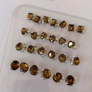 Nueva Joyería de Uñas 3D de Lujo Estilo <span class=keywords><strong>Mirad</strong></span> 2025, Diseño Rectangular con Diamantes Apilados Tipo Huevo de Paloma, Joyería Fina Brillante - Product Image 3