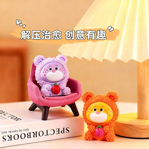 Figurine en résine Léopard de la série Crazy Animal City, thème Grippe Porcine, petite figurine décorative pour bureau et véhicule, cadeau adorable - Product Image 4