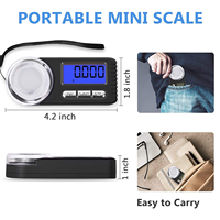 Balance numérique électronique mini haute précision 50g/0.001g portable à piles en acier inoxydable pour bijoux et poche