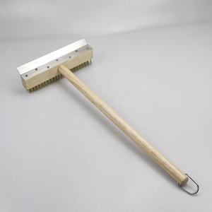 Brosse pour <span class=keywords><strong>four</strong></span> à pizza avec grattoir et 2 poignées <span class=keywords><strong>d</strong></span>étachables pour le <span class=keywords><strong>nettoyage</strong></span> commercial, cuisines, restaurants, étagère de barbecue ou tout grill - Product Image 2