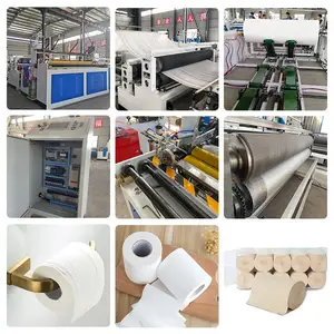 Idées de petites entreprises ligne de production de papier hygiénique machine à fabriquer des rouleaux de papier toilette ensemble complet à vendre