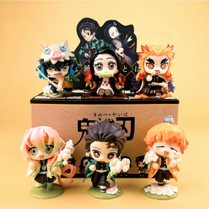GM 6-14 Pezzi <span class=keywords><strong>Kamado</strong></span> Tanjirou <span class=keywords><strong>Nezuko</strong></span> Figura <span class=keywords><strong>Anime</strong></span> 3D in PVC Mystery Blindbox Bambola da Collezione Statua in Plastica Decorativa Giocattoli Blind Box - Product Image 3
