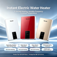 Chauffe-eau électrique sans réservoir compact en plastique pour salle de bain domestique avec affichage LED manuel et fonctions intelligentes – Vente en gros