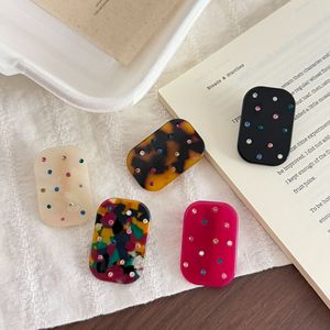 CHUJIAN Nouvelles Pinces à Cheveux Carrées en Acétate Scintillantes et Colorées avec Strass, Barrettes de Luxe Faits Main, Épingles Élégantes pour Franges Latérales - Product Image 2