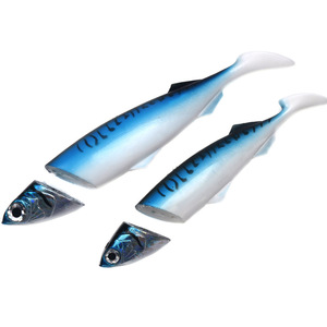 Señuelo de Pesca de Cebo Blando de 26 cm y 416 g con Cabeza Metálica, Señuelo Artificial de PVC para Pesca de Macarela en Barco, Océano y Mar - Product Image 3