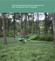 En Stock et ODM 270*140CM taille unique Portable pliant ultraléger Nylon Camping en plein air balançoire lit hamac pour randonnée voyage