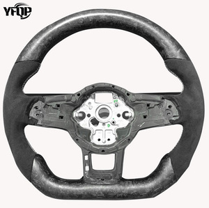 Volante LED de Fibra de Carbono Personalizado a <span class=keywords><strong>Precio</strong></span> de Fábrica para Volkswagen Golf GTI Mk7 G-Ti G-Ts R G-Li <span class=keywords><strong>Gt</strong></span>-D Serie 3 con Cuero Rojo - Product Image 1
