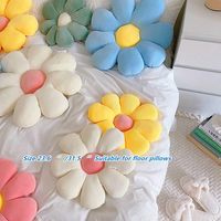 Coussin en forme de fleur de marguerite verte, coussin décoratif mignon pour canapé, lit et décoration