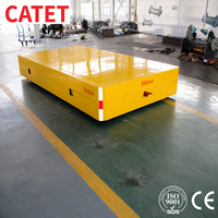 Carro Eléctrico Plano Sin Rieles de 12 Toneladas, Carro de Plataforma Personalizable para el Manejo de Materiales Pesados en Talleres