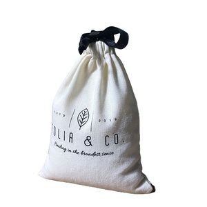 Eco Friendly Luxury Custom Logo Printed Soap Pouch Gift <b>Candle</b> Cotton Linen Drawstring Bag - Product Image 1