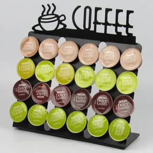 Nouveau design Dolce Gusto 24 pièces support de stockage de dosettes de café capsules de café debout