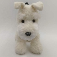 Vente en gros de jouets en peluche pour chiens 10 pouces, crème debout et noir