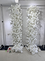 Arche de fleurs en soie rouge personnalisée faite à la main SPR avec roses, pivoines et hortensias pour la décoration de mariage, de fête de Noël et d'événements