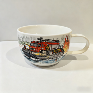 Tasse à <span class=keywords><strong>café</strong></span> en céramique personnalisée faite à la main-Motif d'avion amphibie de lutte contre les incendies-Idéal pour les cadeaux - Product Image 3