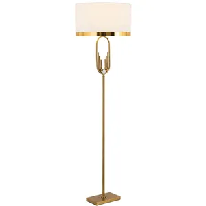 Lâmpada LED para chão, lâmpada de trabalho em cores de latão, decoração para decoração de casa, luminária moderna em ferro dourado, ideal para uso interno, em oferta