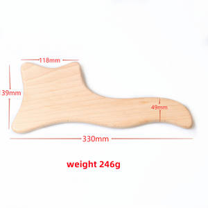 Kit d'outils de massage en bois pour le corps, le dos, la cellulite, le drainage lymphatique, le rouleau en bois, le Gua Sha, la thérapie du cuir chevelu - Product Image 6