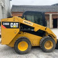 Chargeuse compacte Caterpillar 246D d'occasion, faible nombre d'heures de fonctionnement, capacité nominale de 2,3 tonnes, moteur de 82 kW, pompe hydraulique d'origine, modèle 2023