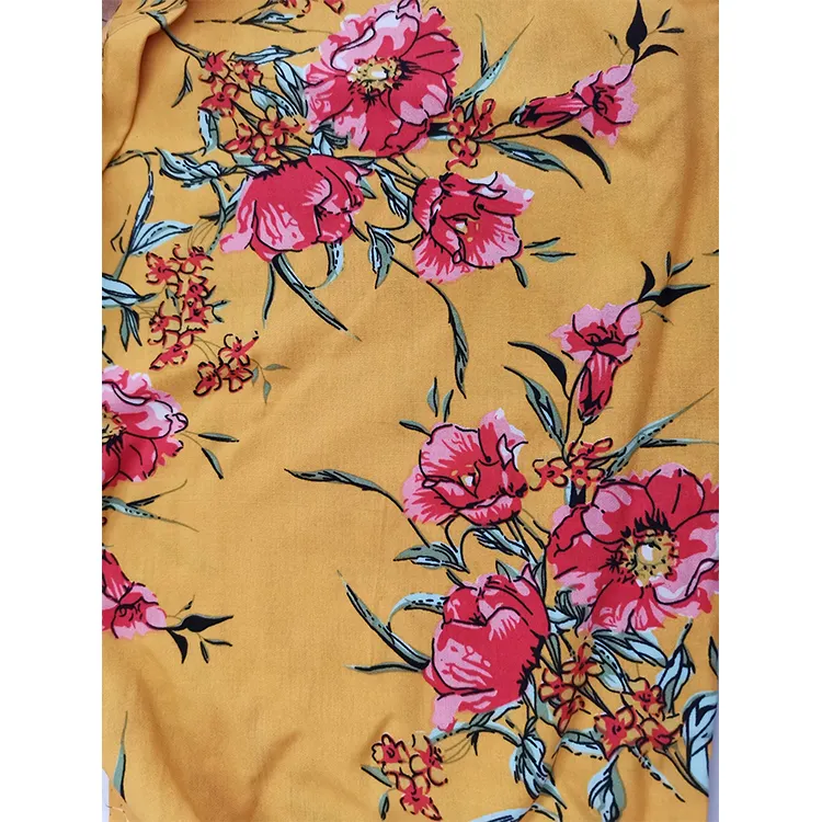 2021 women trend floral printed 100% cotton poplin fabric for shirt