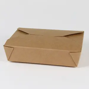 Fiambrera Bento de papel para llevar barata personalizada de fábrica con tapas Tazón cajas de comida rápida Caja de pollo frito