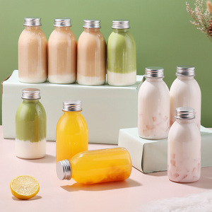 250ml Pet nhựa rõ ràng nước giải khát trà sữa chai nhựa <span class=keywords><strong>8</strong></span> OZ rõ ràng Pet nhựa trà nước trái cây <span class=keywords><strong>container</strong></span> với nắp nhôm - Product Image 3